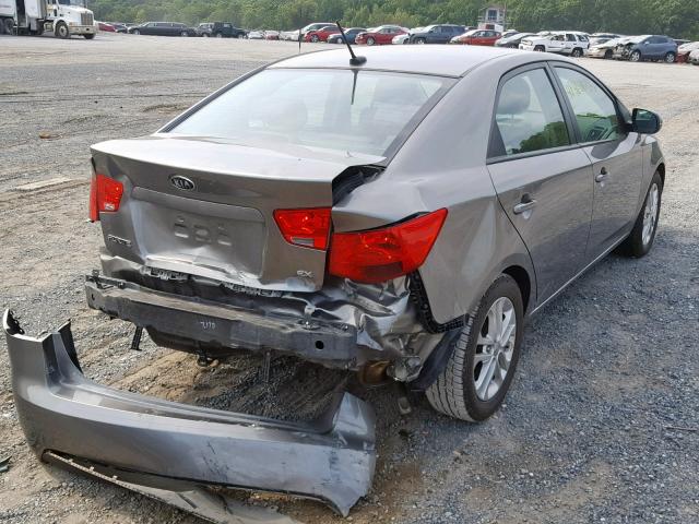 KNAFU4A20C5495598 - 2012 KIA FORTE EX GRAY photo 4