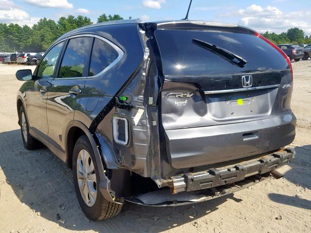 2HKRM4H72DH641678 - 2013 HONDA CR-V EXL BLACK photo 3