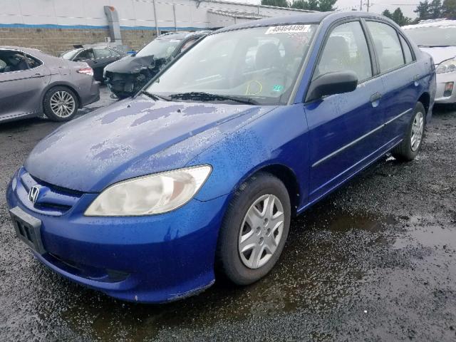 2HGES16314H590641 - 2004 HONDA CIVIC DX V BLUE photo 2