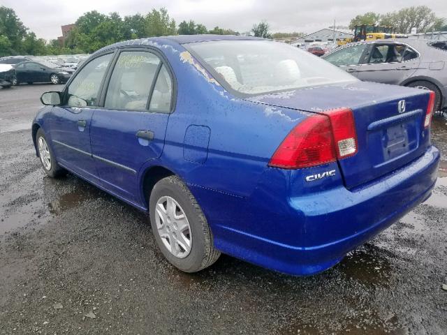 2HGES16314H590641 - 2004 HONDA CIVIC DX V BLUE photo 3