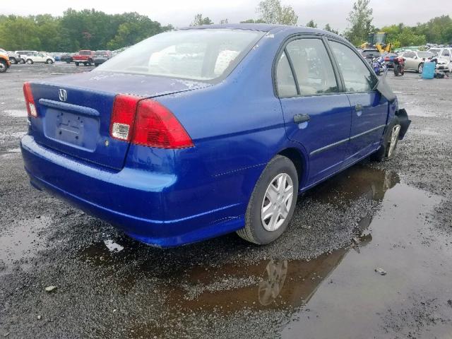 2HGES16314H590641 - 2004 HONDA CIVIC DX V BLUE photo 4