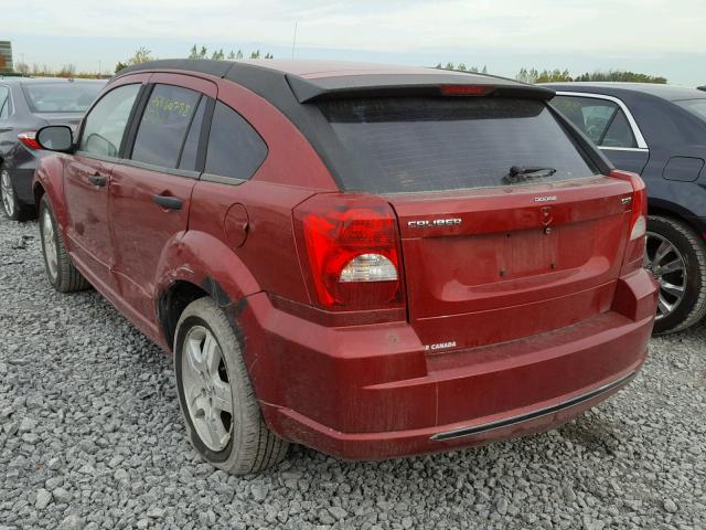 1B3HB48B97D506344 - 2007 DODGE CALIBER SX RED photo 3