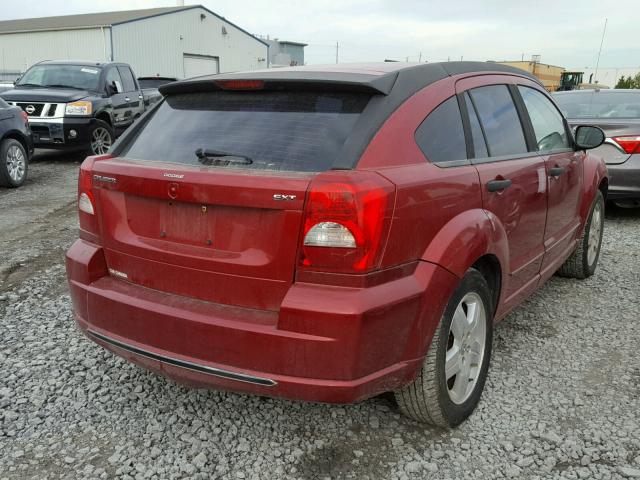 1B3HB48B97D506344 - 2007 DODGE CALIBER SX RED photo 4