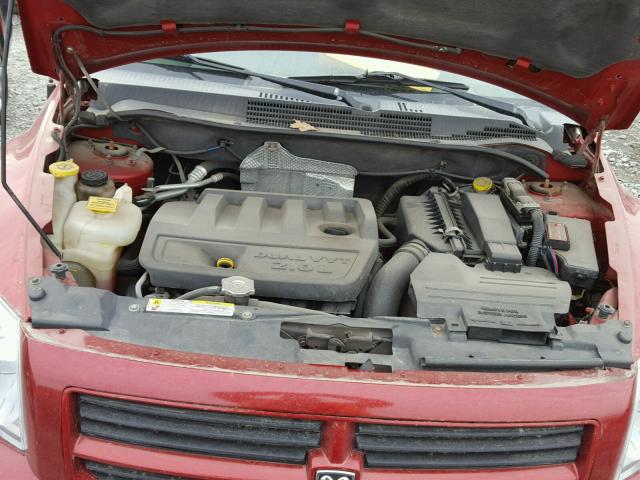 1B3HB48B97D506344 - 2007 DODGE CALIBER SX RED photo 7