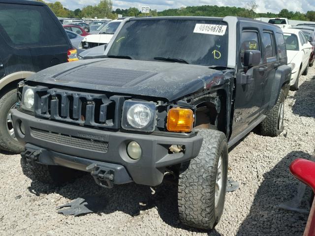 5GTDN13E678199897 - 2007 HUMMER H3 BLACK photo 2