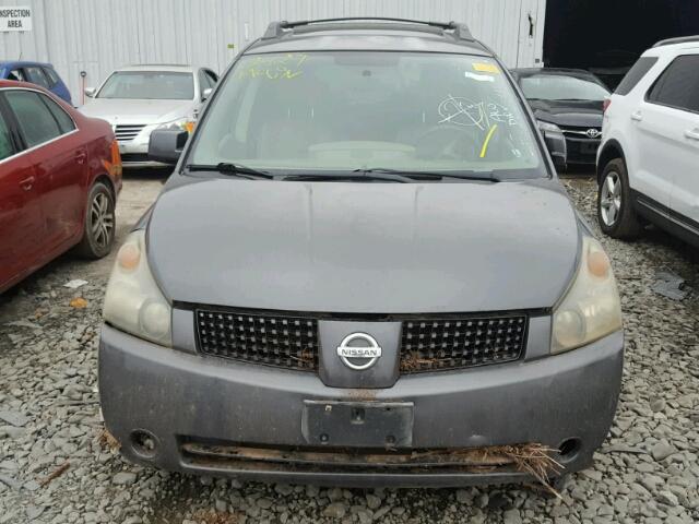 5N1BV28U94N322427 - 2004 NISSAN QUEST S GRAY photo 9