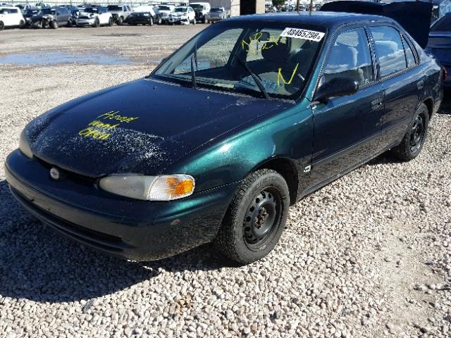 1Y1SK5288WZ440230 - 1998 CHEVROLET GEO PRIZM 绿色 照片 2