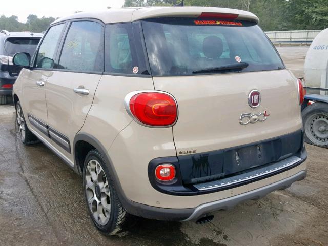 ZFBCFADH8EZ018284 - 2014 FIAT 500L TREKK BEIGE photo 3