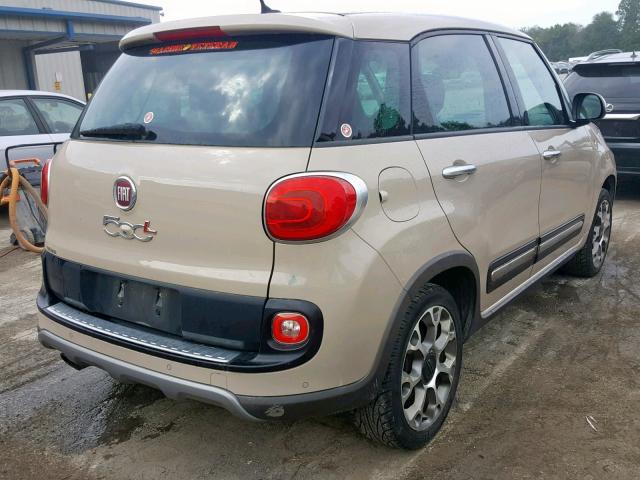 ZFBCFADH8EZ018284 - 2014 FIAT 500L TREKK BEIGE photo 4