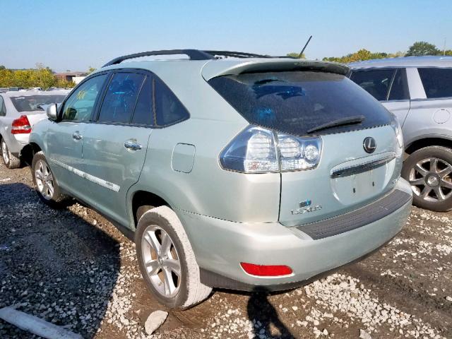 JTJHW31U782046006 - 2008 LEXUS RX 400H GREEN photo 3