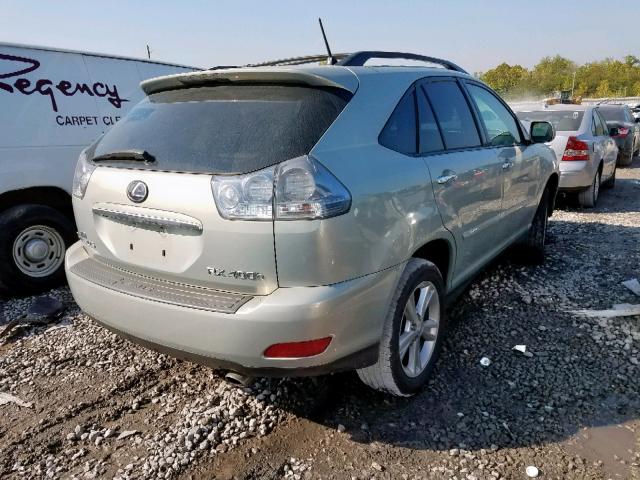 JTJHW31U782046006 - 2008 LEXUS RX 400H GREEN photo 4