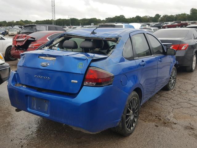 1FAHP3GN8BW108440 - 2011 FORD FOCUS SES BLUE photo 4