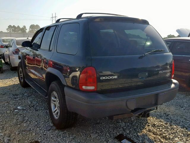 1D4HS38N03F616798 - 2003 DODGE DURANGO SP BLACK photo 3