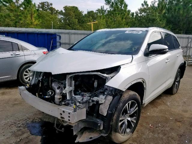 5TDKKRFH4GS153346 - 2016 TOYOTA HIGHLANDER WHITE photo 2