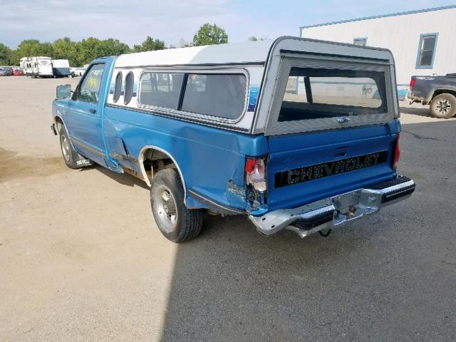 1GCCS14Z0L2108648 - 1990 CHEVROLET S TRUCK S1 BLUE photo 3