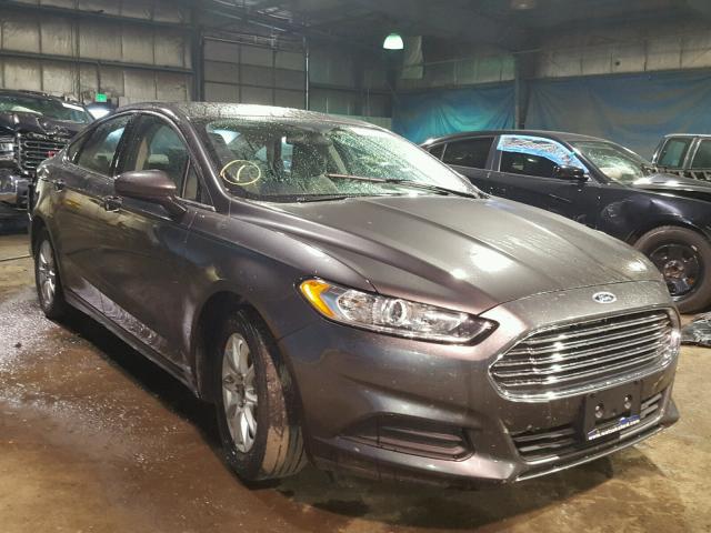 3FA6P0G75GR244641 - 2016 FORD FUSION S GRAY photo 1