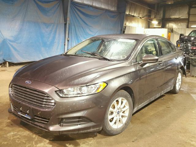 3FA6P0G75GR244641 - 2016 FORD FUSION S GRAY photo 2