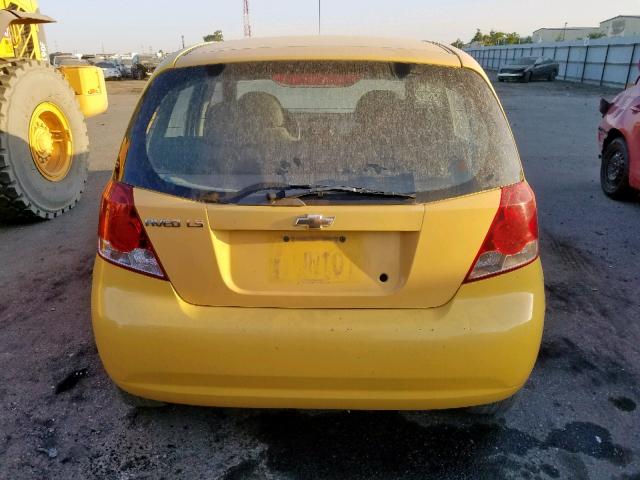 KL1TD62615B502363 - 2005 CHEVROLET AVEO BASE Сары фото 10