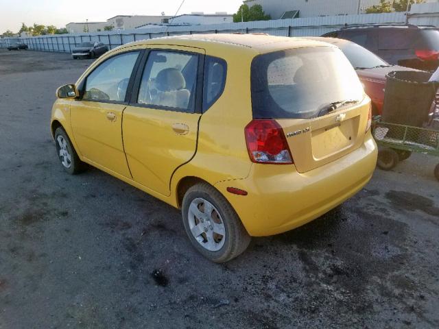 KL1TD62615B502363 - 2005 CHEVROLET AVEO BASE Сары фото 3