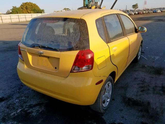KL1TD62615B502363 - 2005 CHEVROLET AVEO BASE Сары фото 4