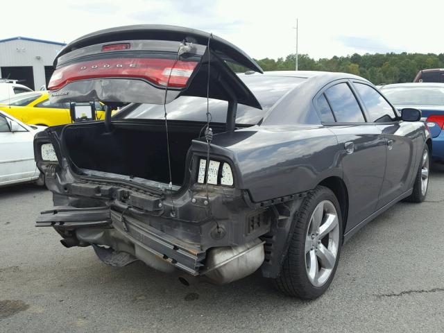 2C3CDXHG9EH114579 - 2014 DODGE CHARGER SX GRAY photo 4