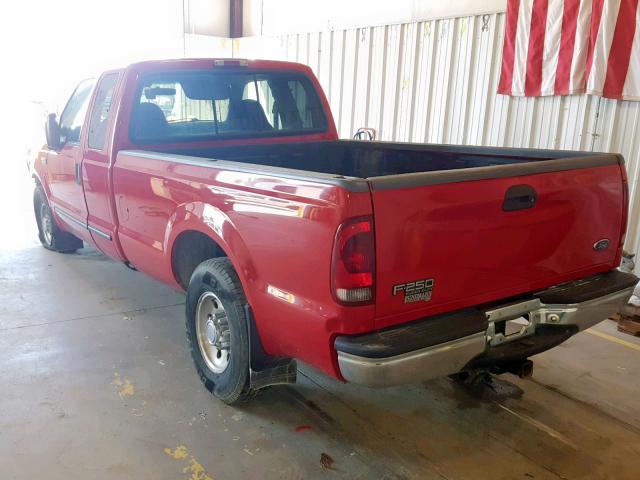 1FTNX20L1YED22572 - 2000 FORD F250 SUPER RED photo 3