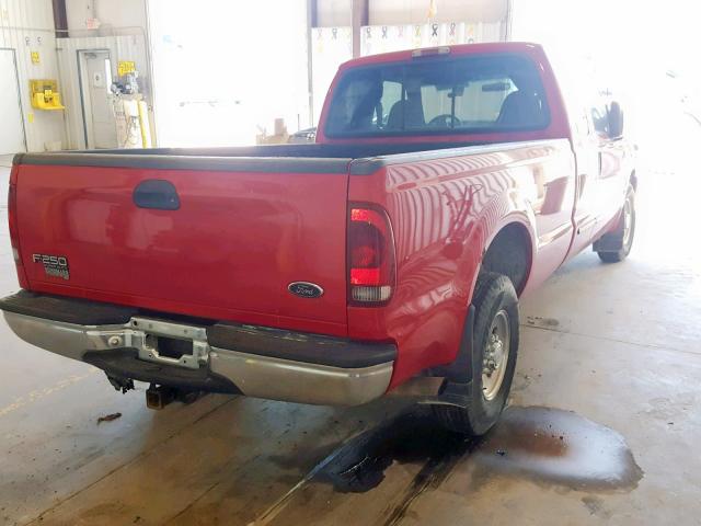 1FTNX20L1YED22572 - 2000 FORD F250 SUPER RED photo 4