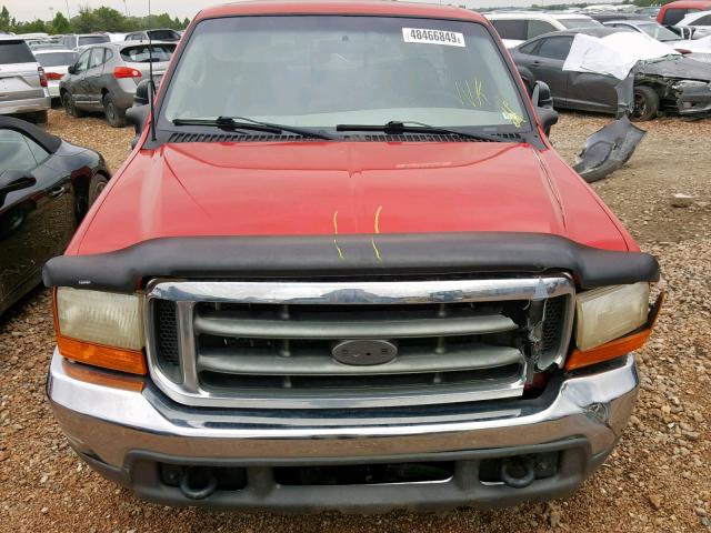 1FTNX20L1YED22572 - 2000 FORD F250 SUPER RED photo 7