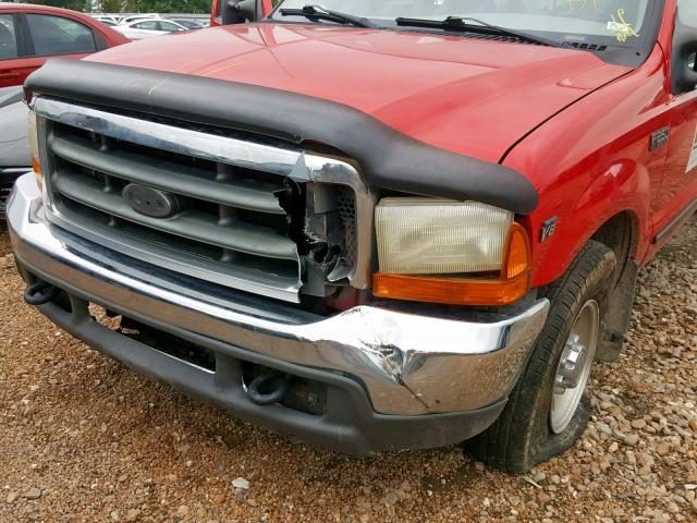 1FTNX20L1YED22572 - 2000 FORD F250 SUPER RED photo 9