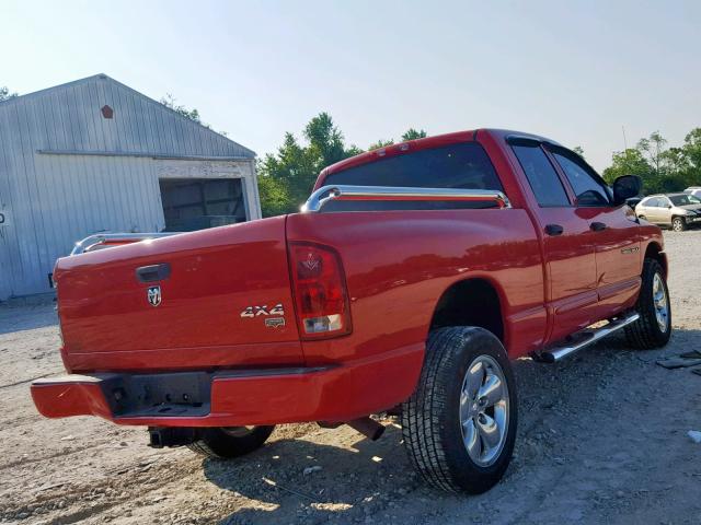 1D7HU18D95S243148 - 2005 DODGE RAM 1500 S RED photo 4