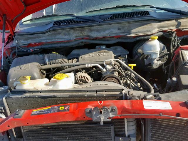 1D7HU18D95S243148 - 2005 DODGE RAM 1500 S RED photo 7