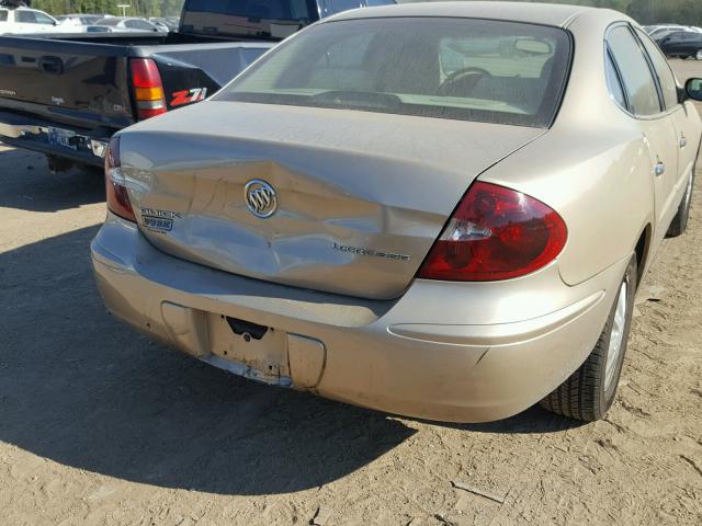 2G4WC532251251802 - 2005 BUICK LACROSSE C TAN photo 9