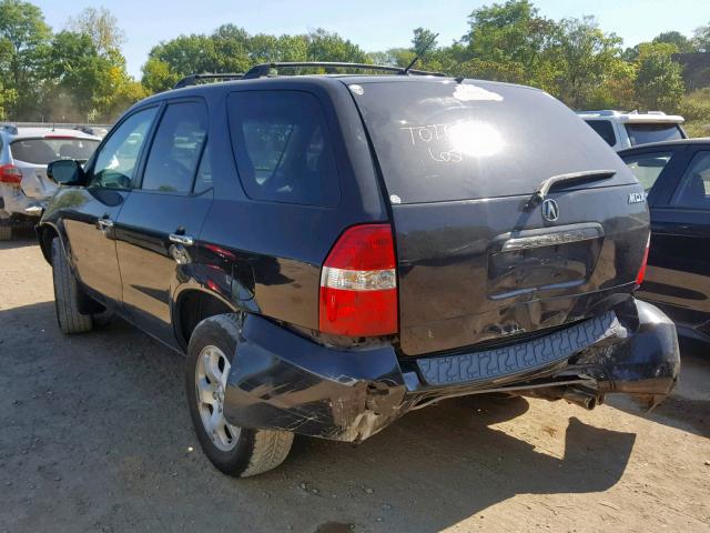 2HNYD18621H532184 - 2001 ACURA MDX TOURIN BLACK photo 3