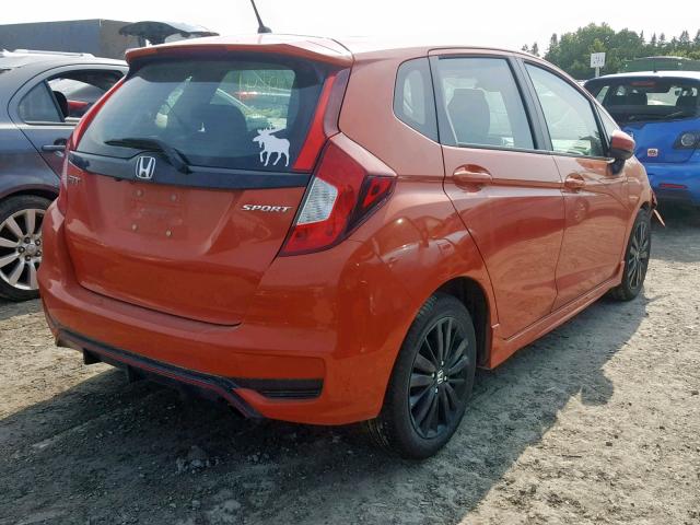 3HGGK5H6XJM102193 - 2018 HONDA FIT SPORT ORANGE photo 4