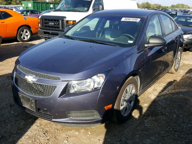 1G1PA5SH2E7422578 - 2014 CHEVROLET CRUZE LS BLUE photo 2