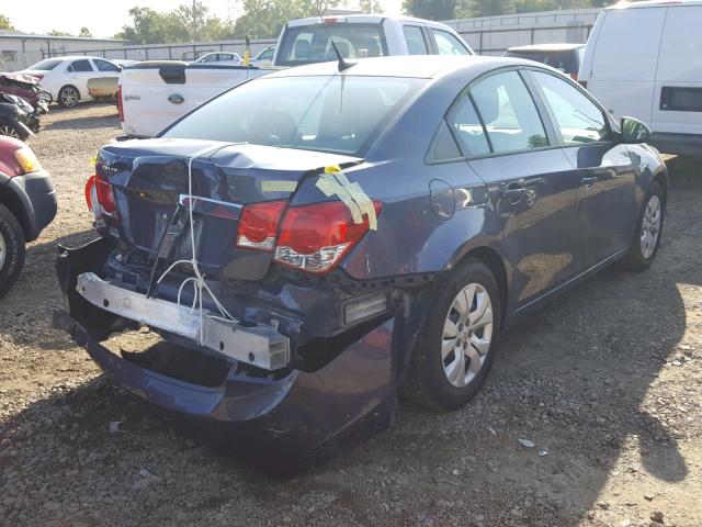 1G1PA5SH2E7422578 - 2014 CHEVROLET CRUZE LS BLUE photo 4