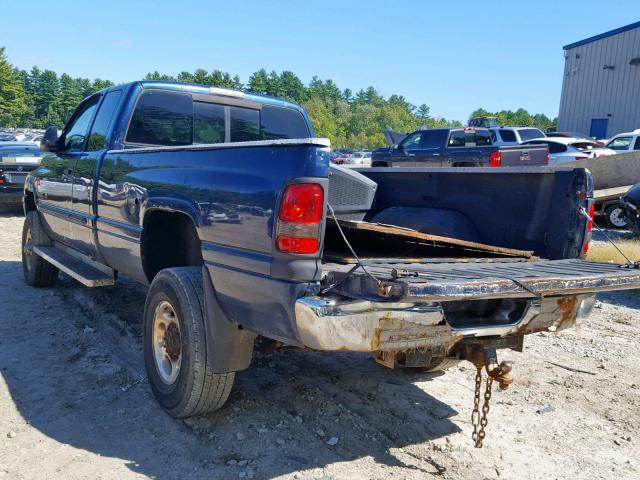 3B7KF23Z01G815258 - 2001 DODGE RAM 2500 BLUE photo 3