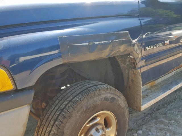 3B7KF23Z01G815258 - 2001 DODGE RAM 2500 BLUE photo 9