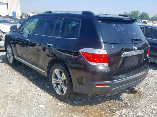 5TDDK3EHXBS075946 - 2011 TOYOTA HIGHLANDER BLACK photo 3