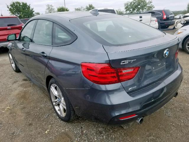 WBA3X9C58ED153114 - 2014 BMW 335 XIGT GRAY photo 3