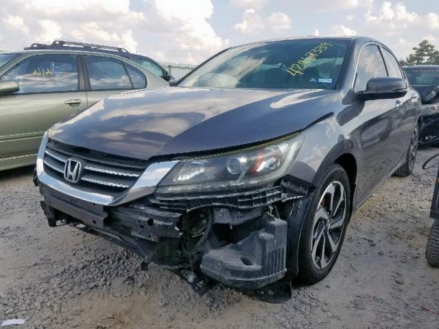 1HGCR3F82EA019427 - 2014 HONDA ACCORD EXL GRAY photo 2