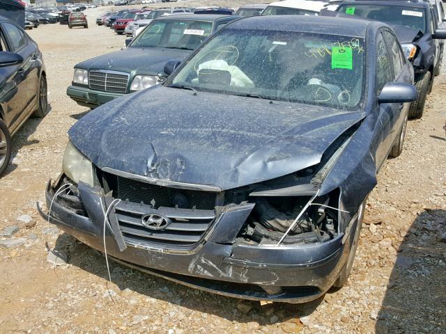 5NPET46C29H498174 - 2009 HYUNDAI SONATA GLS BLUE photo 2