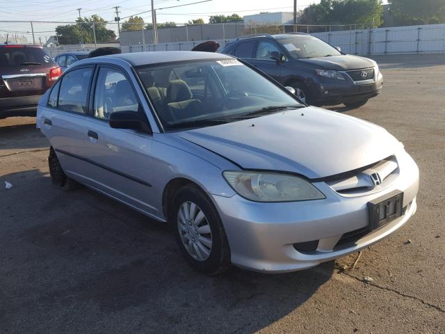 1HGES16364L008276 - 2004 HONDA CIVIC DX V SILVER photo 1