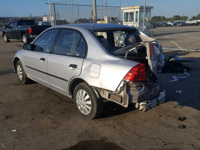 1HGES16364L008276 - 2004 HONDA CIVIC DX V SILVER photo 3