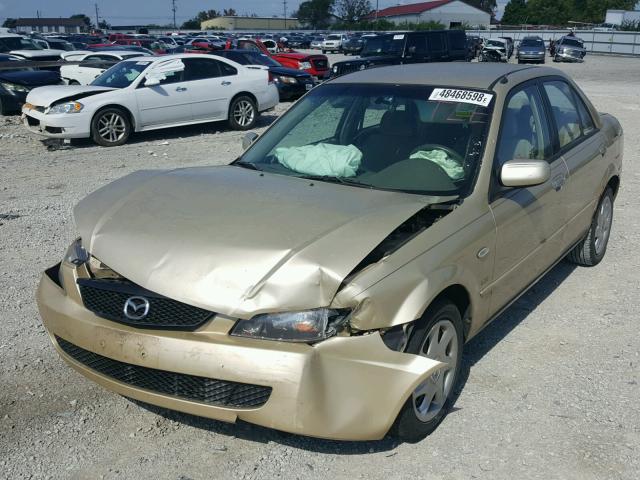 JM1BJ225521610578 - 2002 MAZDA PROTEGE DX GOLD photo 2