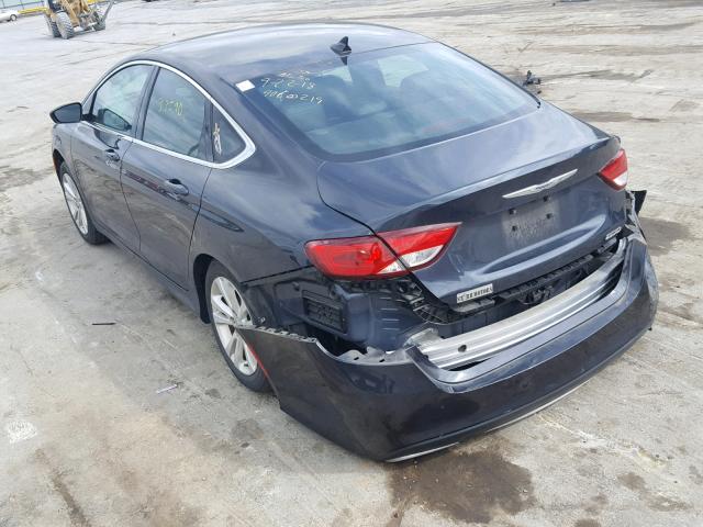 1C3CCCAG0GN192152 - 2016 CHRYSLER 200 LIMITE GRAY photo 3