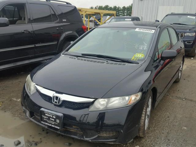 2HGFA16999H333651 - 2009 HONDA CIVIC EXL BLACK photo 2