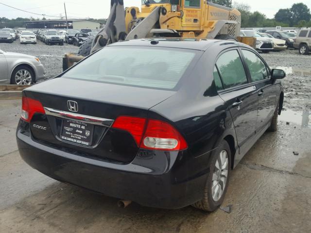 2HGFA16999H333651 - 2009 HONDA CIVIC EXL BLACK photo 4