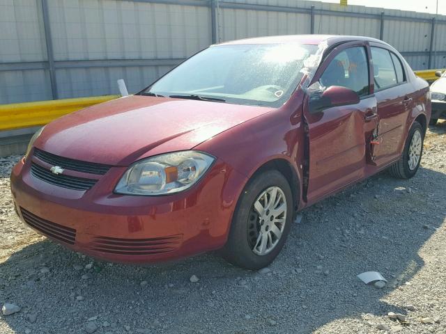 1G1AT58H597226258 - 2009 CHEVROLET COBALT LT RED photo 2