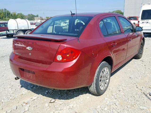 1G1AT58H597226258 - 2009 CHEVROLET COBALT LT RED photo 4